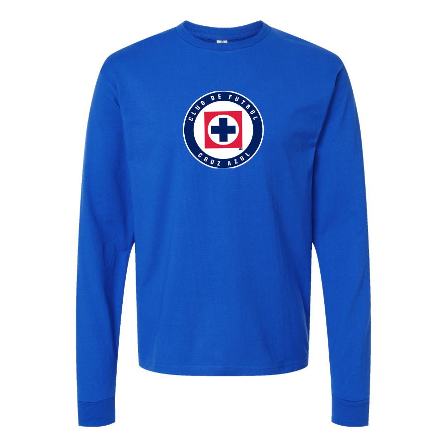 Youth Kids Cruz Azul Football Club Long Sleeve T-Shirt