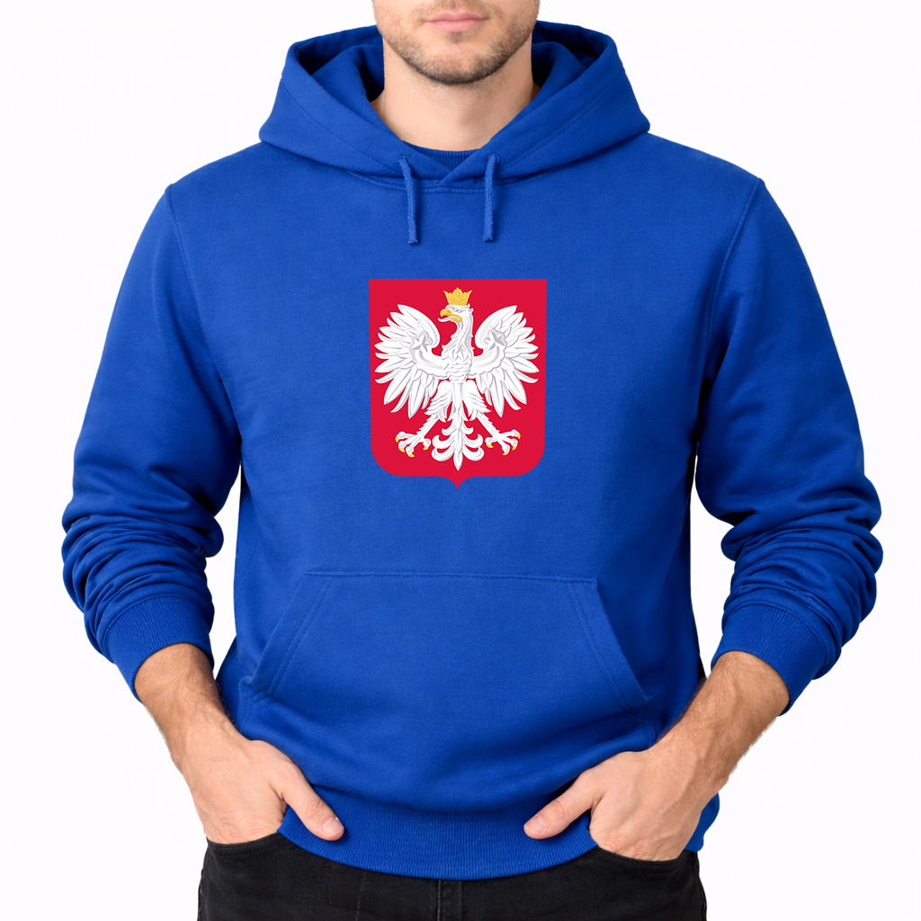 Men's Poland National Soccer Team Pullover Hoodie