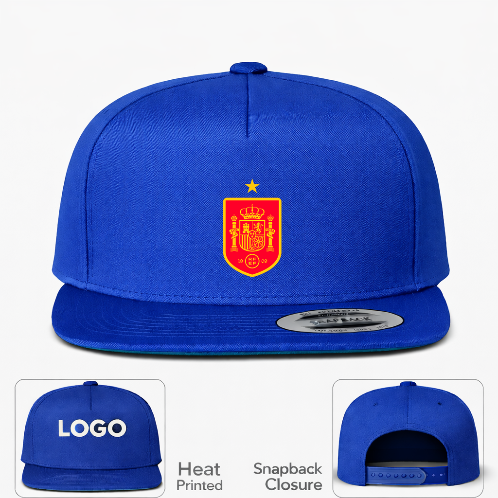 Spain Red Logo National Soccer Team Snapback Hat