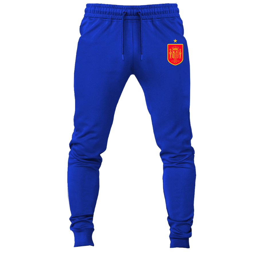 Men's Spain Red Logo National Soccer Team Joggers Sweatpants