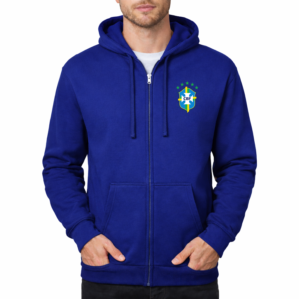 Men's Brazil National Soccer Team Zipper Hoodie