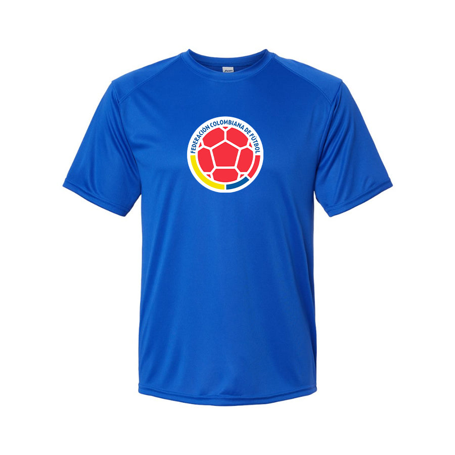 Youth Kids Colombia National Soccer Team Performance T-Shirt