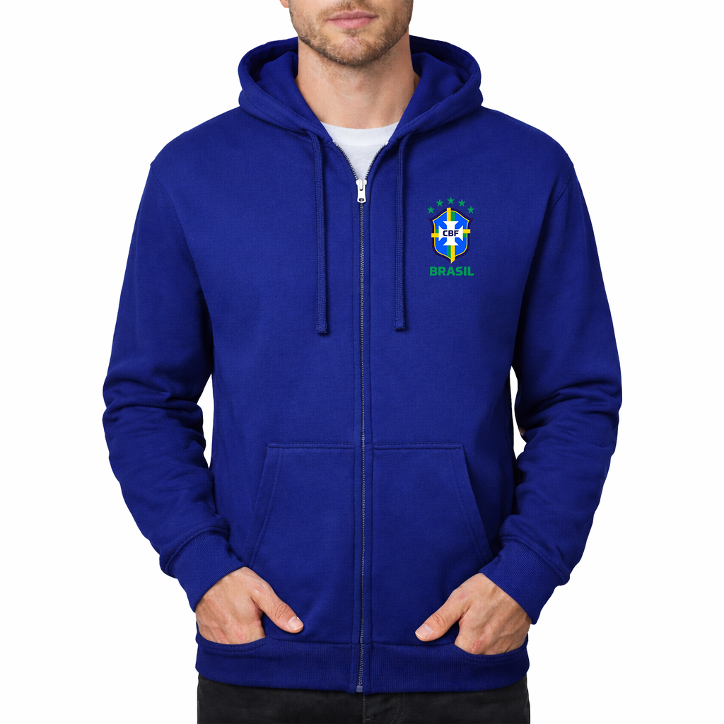 Men's Brasil National Soccer Team Zipper Hoodie