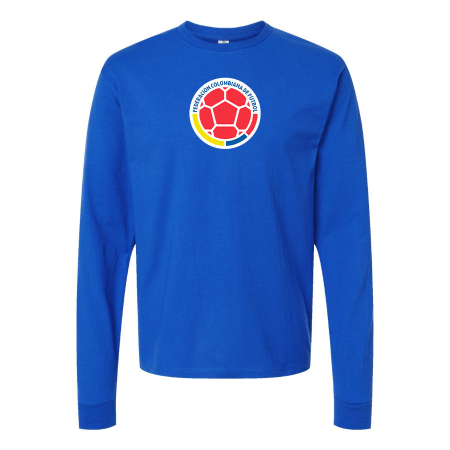 Men's Colombia National Soccer Team Cotton Long Sleeve T-Shirt