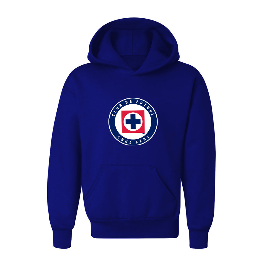 Youth Kids Cruz Azul Football Club Pullover Hoodie