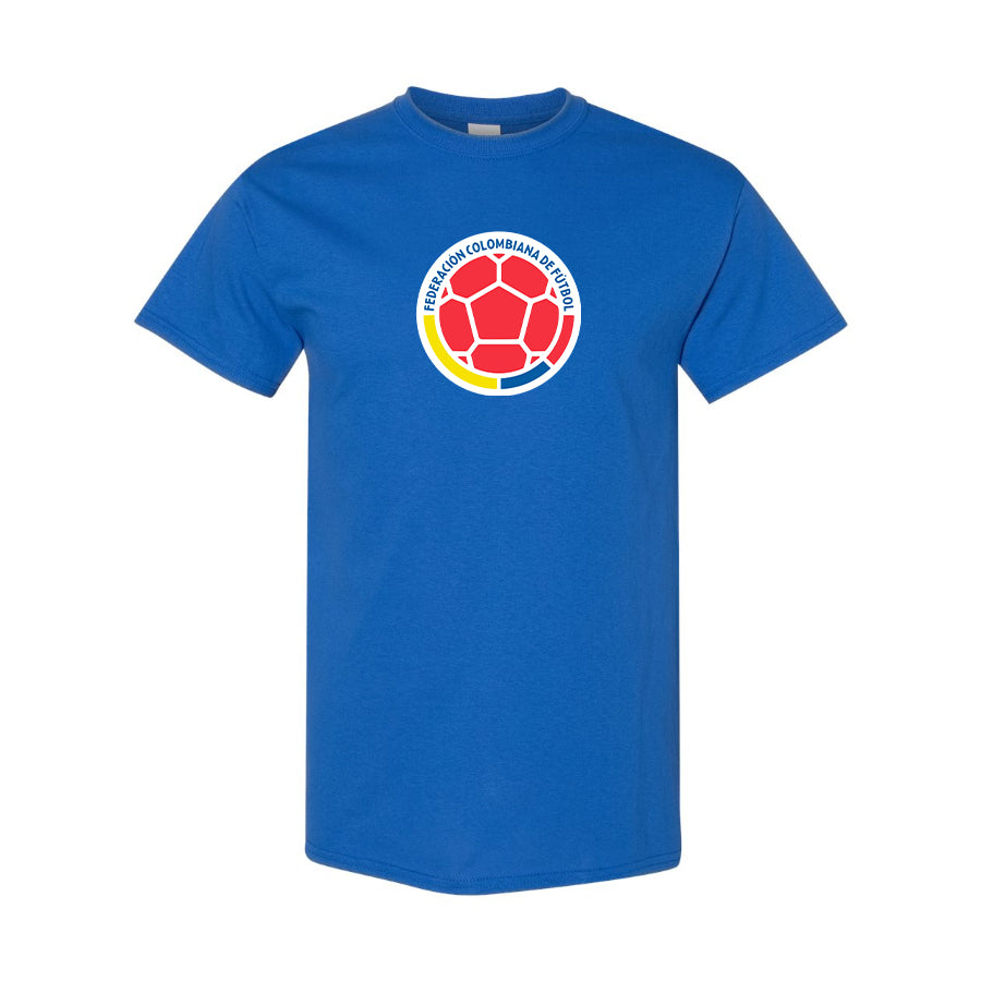 Youth Kids Colombia National Soccer Team Cotton T-Shirt