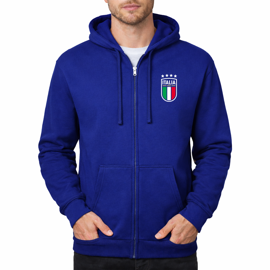 Men's Italy National Soccer Zipper Hoodie