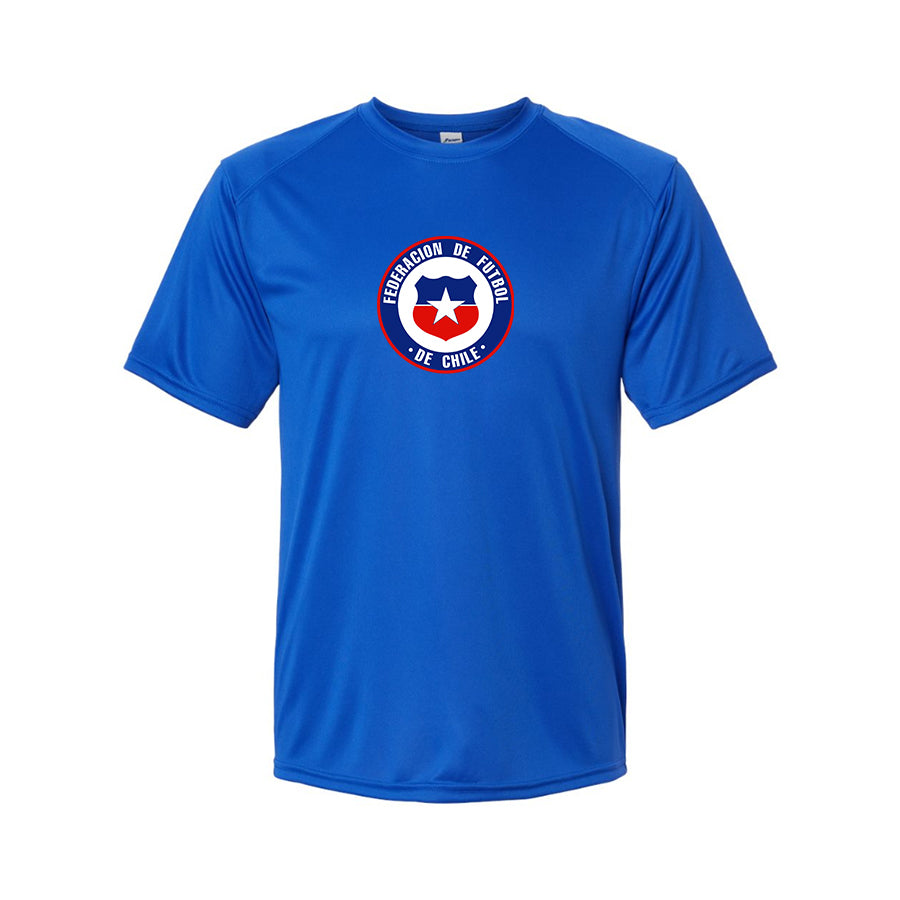 Youth Kids Chile National Soccer Team Performance T-Shirt