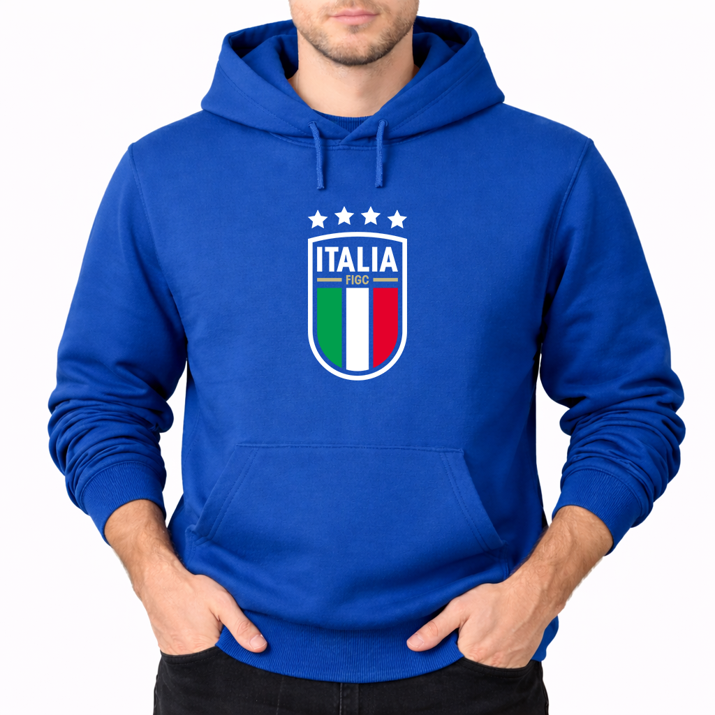Men's Italy National Soccer Pullover Hoodie
