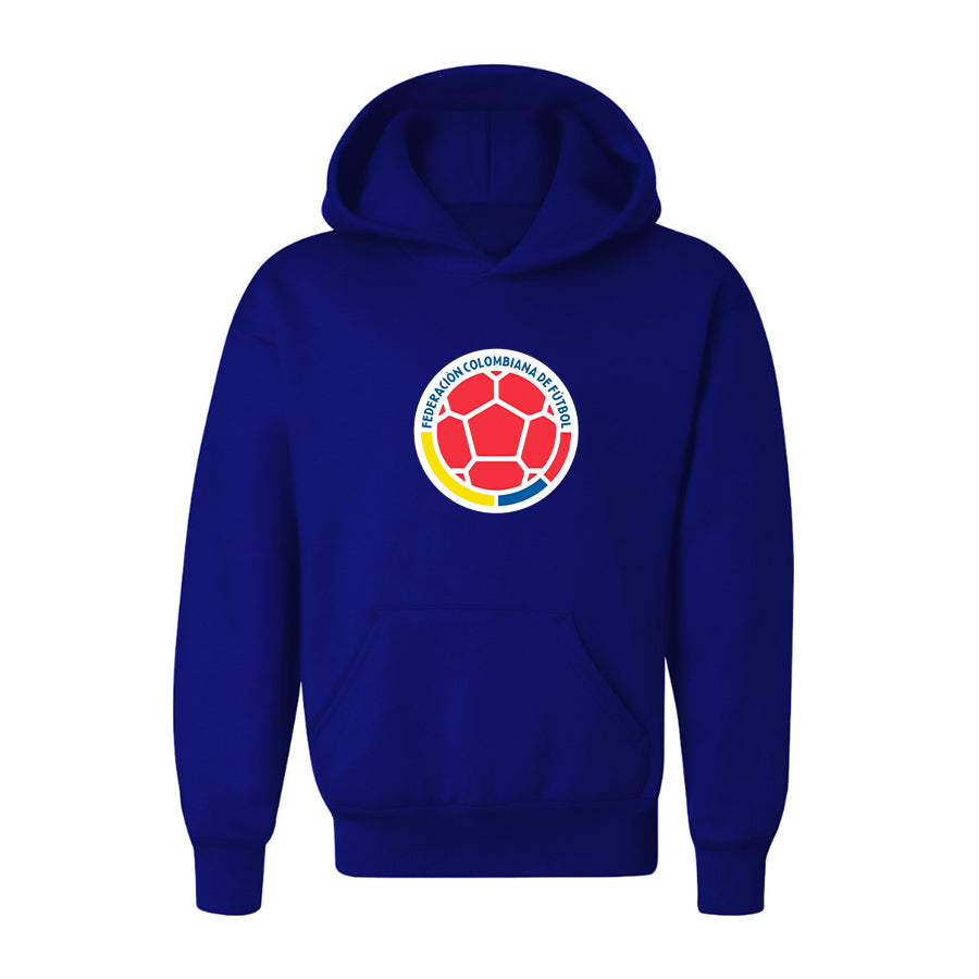 Youth Kids Colombia National Soccer Team Pullover Hoodie