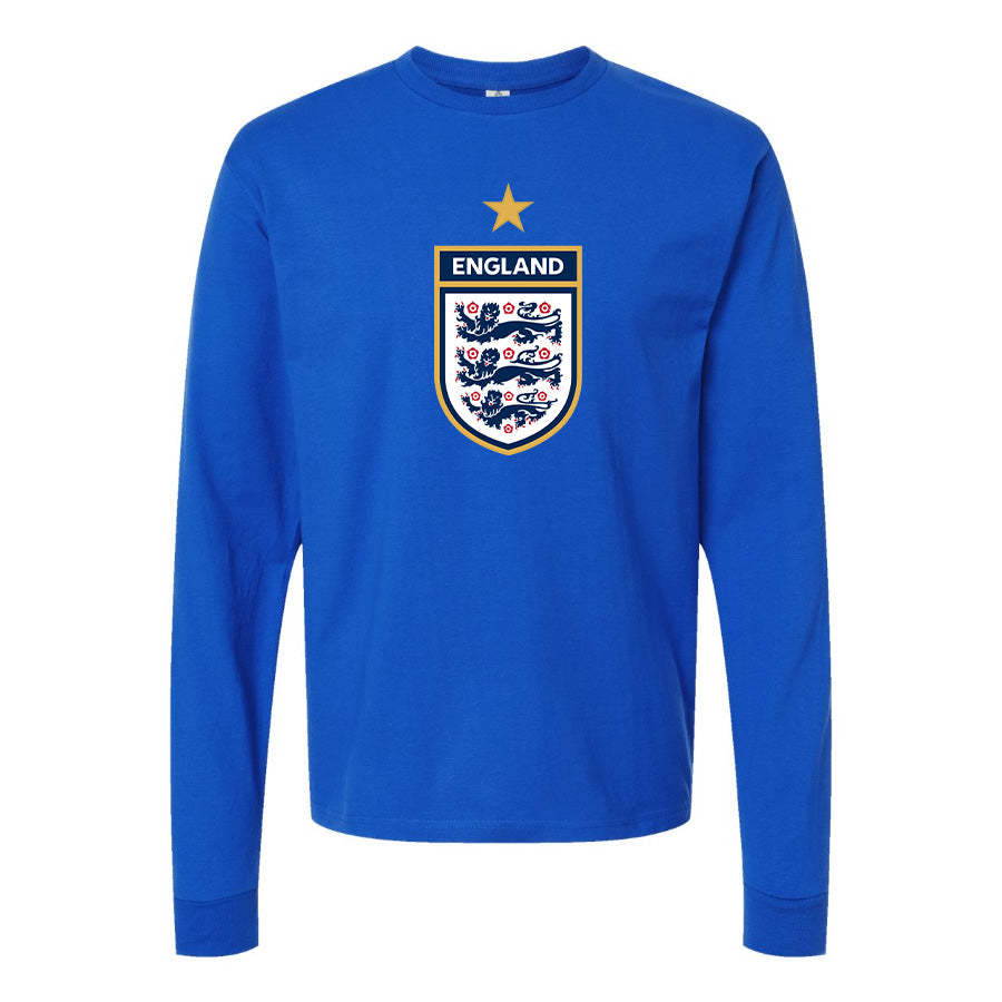 Youth Kids England National Soccer Team Long Sleeve T-Shirt