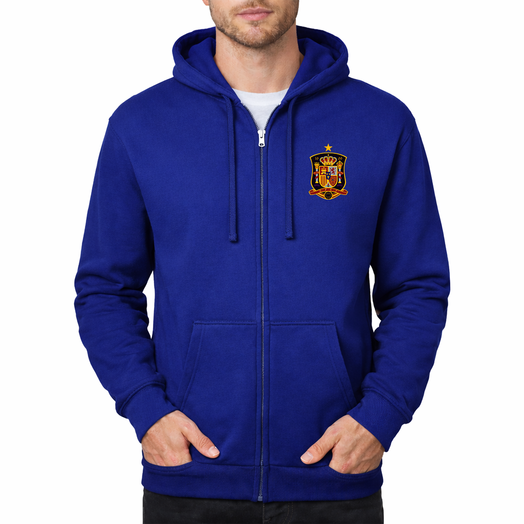 Men's Spain National Soccer Team Zipper Hoodie