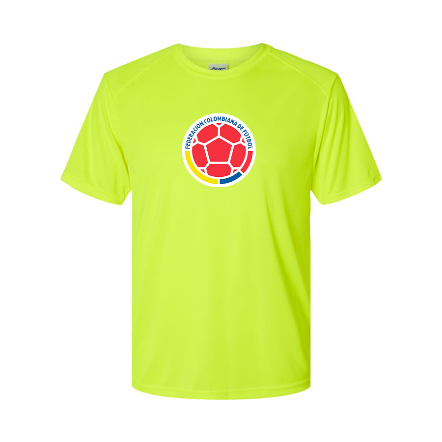 Youth Kids Colombia National Soccer Team Performance T-Shirt