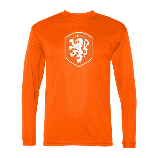 Men’s Netherlands National Soccer Team Performance Long Sleeve T-Shirt