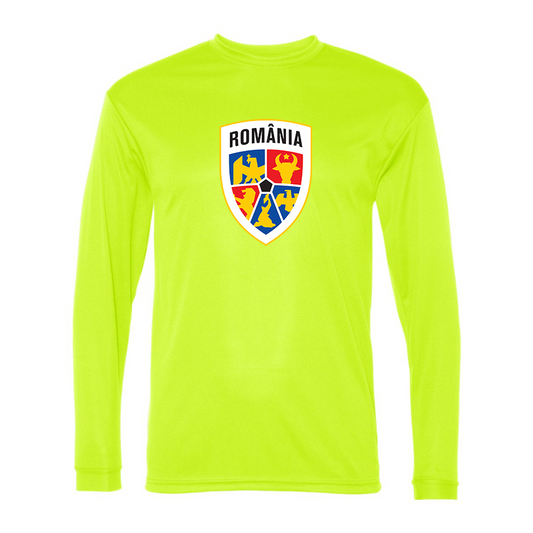 Men’s Romania National Soccer Team Performance Long Sleeve T-Shirt