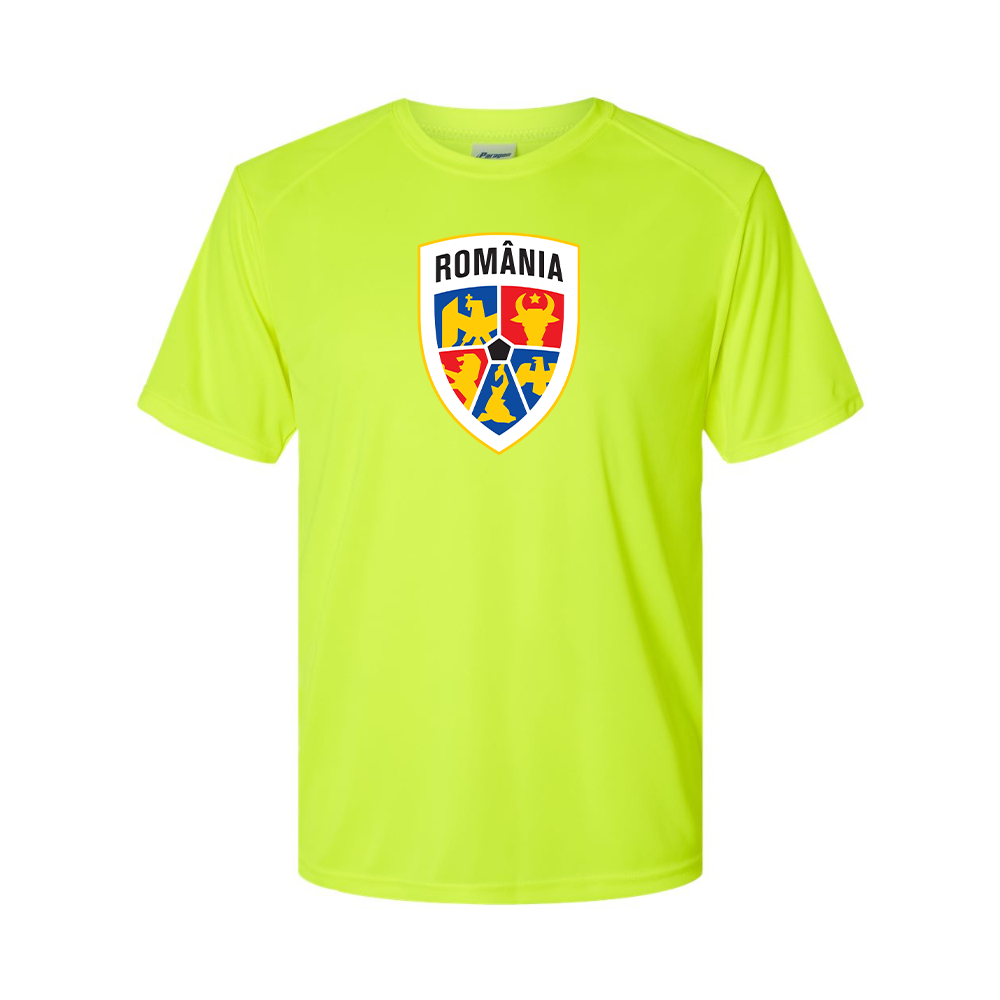 Youth Kids Romania National Soccer Team Performance T-Shirt