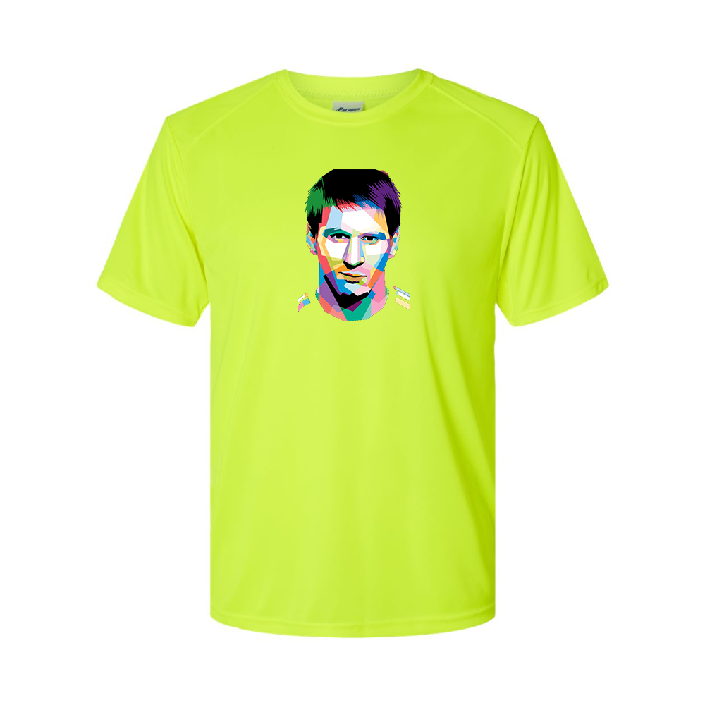 Men's Lionel Messi Face Art Soccer Performance T-Shirt