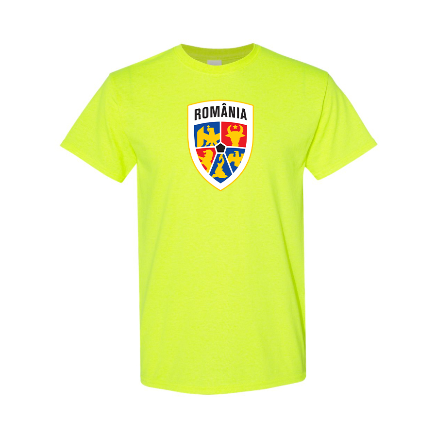 Men's Romania National Soccer Team Cotton T-Shirt