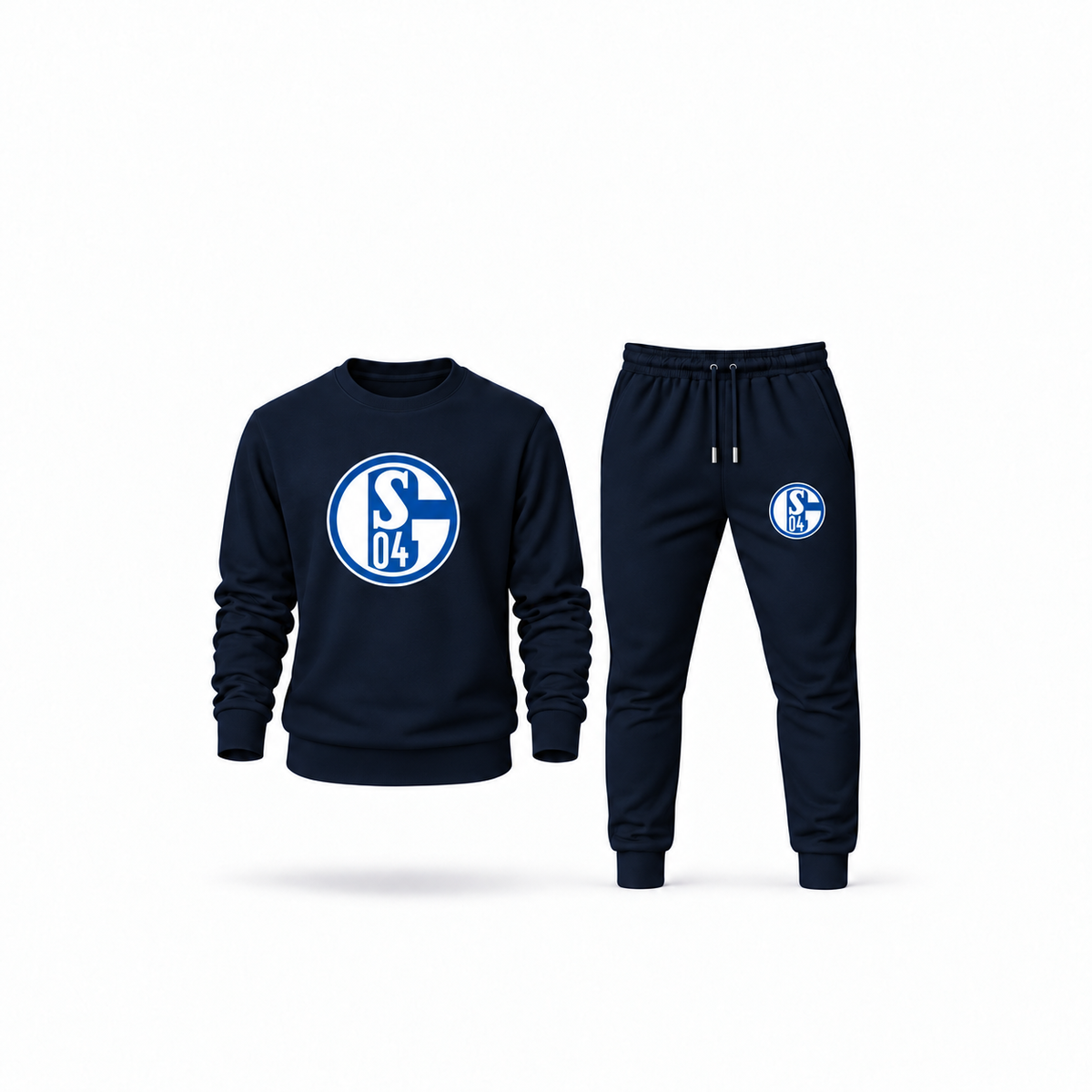 Men's Schalke 04 FC Sweatshirt Joggers Set | Color: Navy | Main
