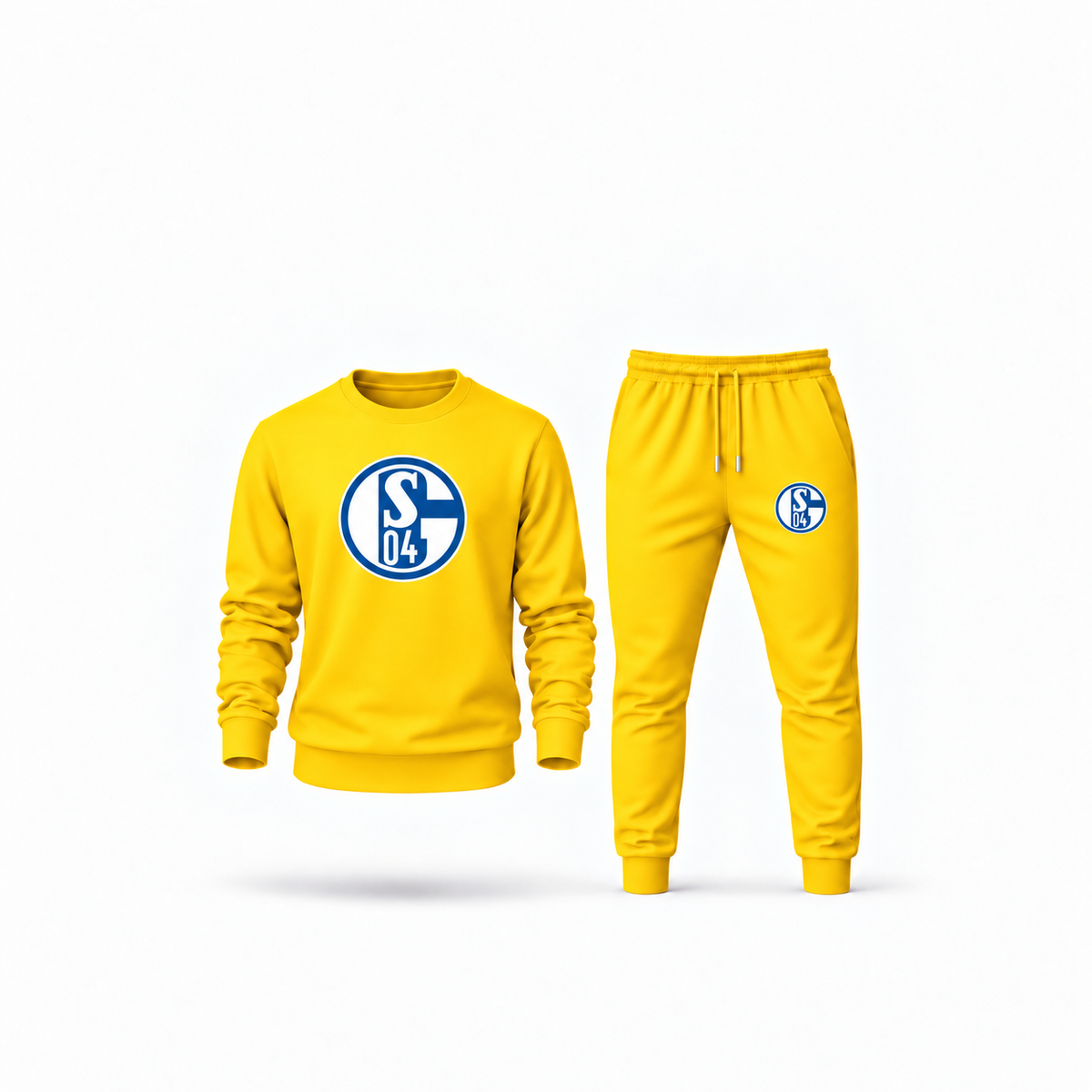 Men's Schalke 04 FC Sweatshirt Joggers Set | Color: Yellow | Main