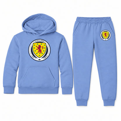 Scotland National Soccer Team youth hoodie jogger set, Carolina Blue, Youth Large ages 10–12