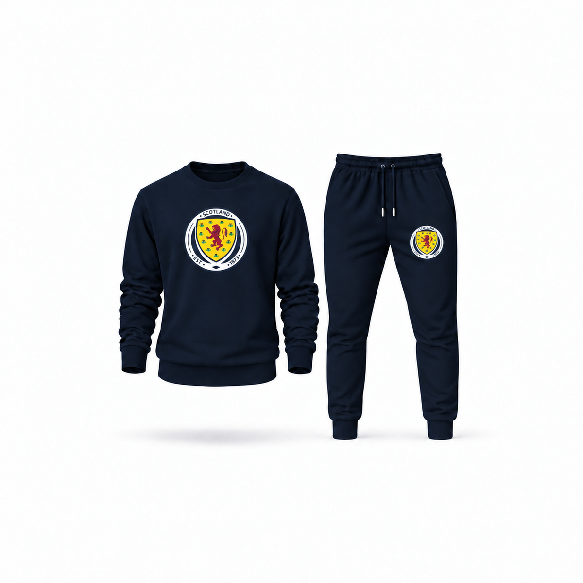 Men's Scotland National Soccer Team Sweatshirt Joggers Set | Color: Navy | Main
