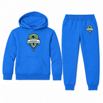 Seattle Sounders FC youth hoodie jogger set, Blue, Youth Large ages 10–12