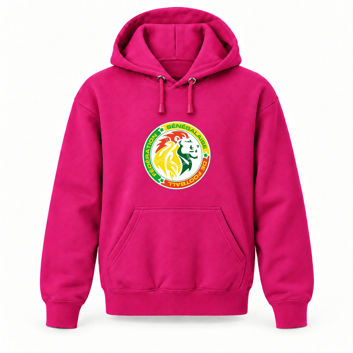 Senegal National Soccer Team - Youth Large Hoodie (Ages 10–12) | Color: Hot Pink