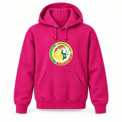 Senegal National Soccer Team - Youth Large Hoodie (Ages 10–12) | Color: Hot Pink