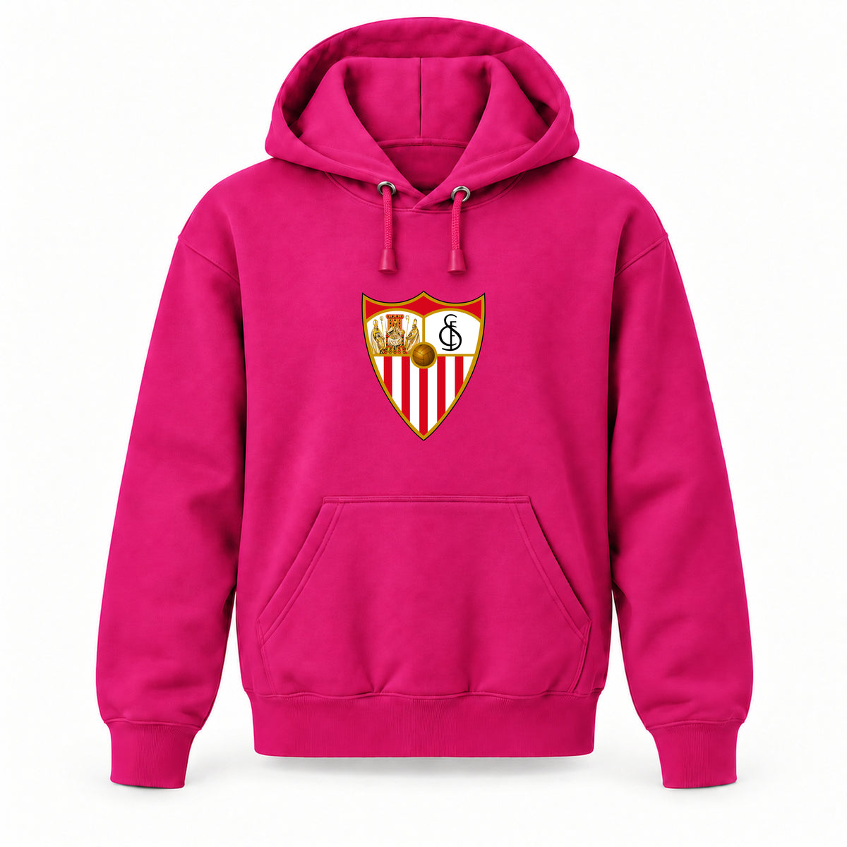 Sevilla FC - Youth Large Hoodie (Ages 10–12) | Color: Hot Pink