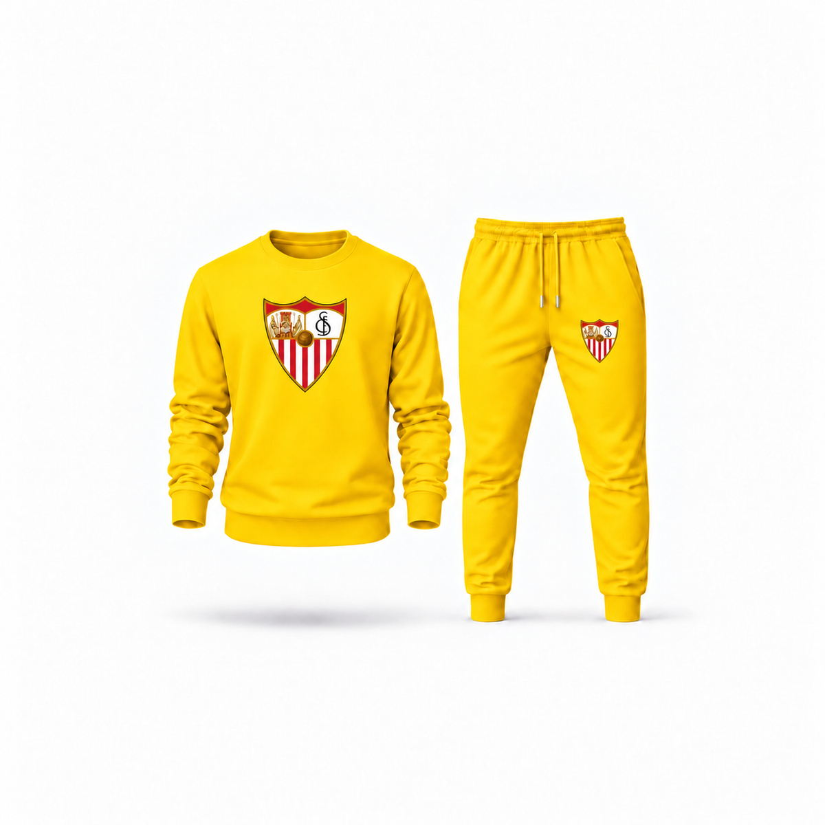 Men's Sevilla FC Sweatshirt Joggers Set | Color: Yellow | Main