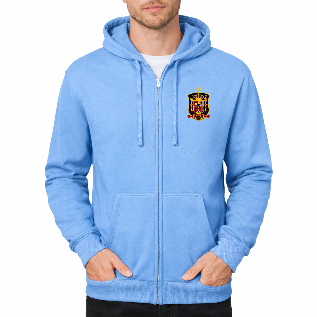 Men's Spain National Soccer Team Zipper Hoodie