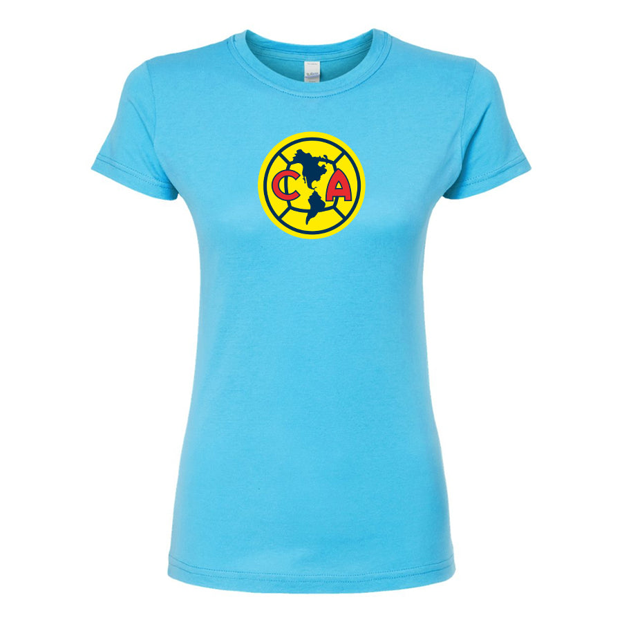 Women's Club America Football Round Neck T-Shirt