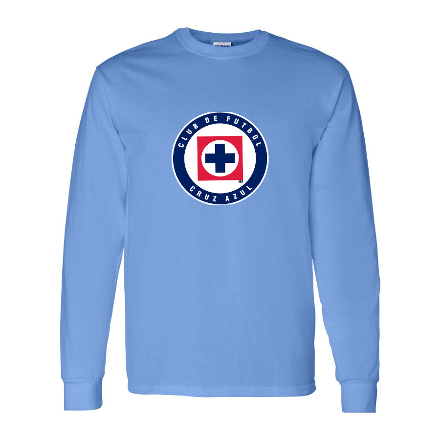 Youth Kids Cruz Azul Football Club Long Sleeve T-Shirt