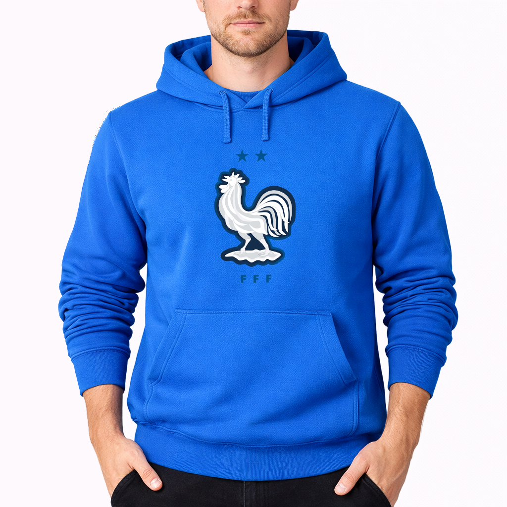 Men's France National Soccer Team Pullover Hoodie