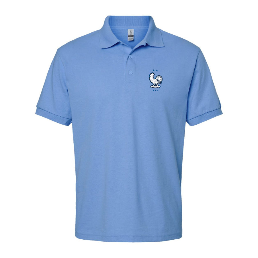 Men's France National Soccer Team Dry Blend Polo