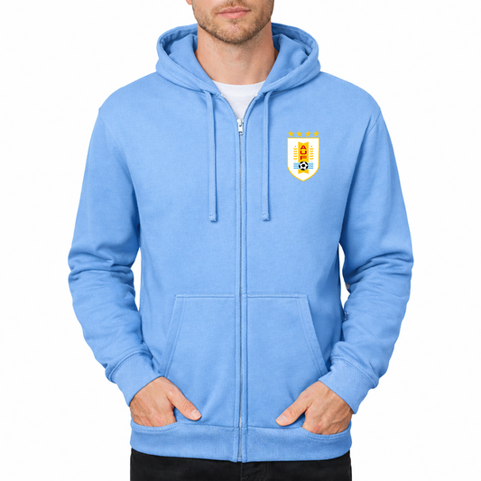 Men's Uruguay National Soccer Team Zipper Hoodie