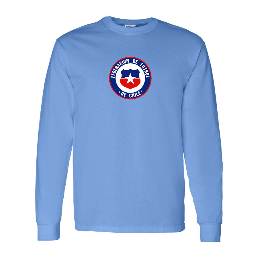 Youth Kids Chile National Soccer Team  Long Sleeve T-Shirt