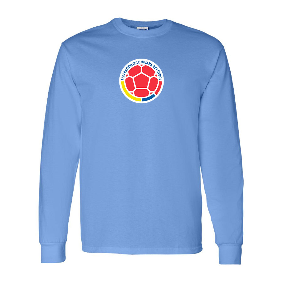 Men's Colombia National Soccer Team Long Sleeve T-Shirt