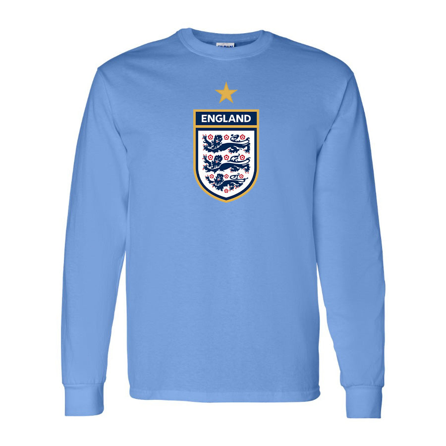 Youth Kids England National Soccer Team Long Sleeve T-Shirt