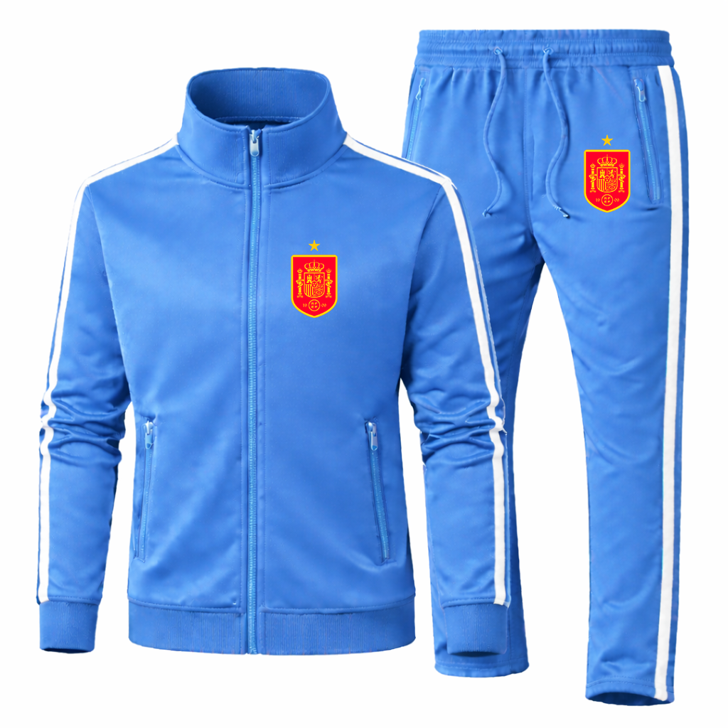 Men's Spain Red Logo National Soccer Team Dri-Fit TrackSuit