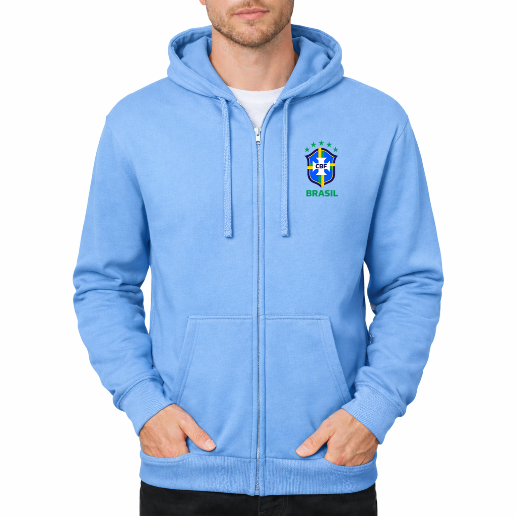 Men's Brasil National Soccer Team Zipper Hoodie