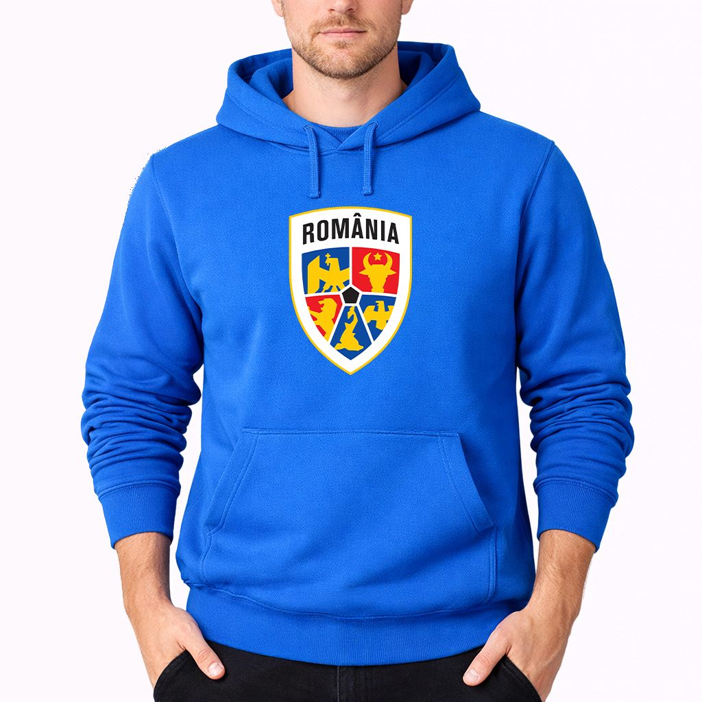 Men's Romania National Soccer Team Pullover Hoodie