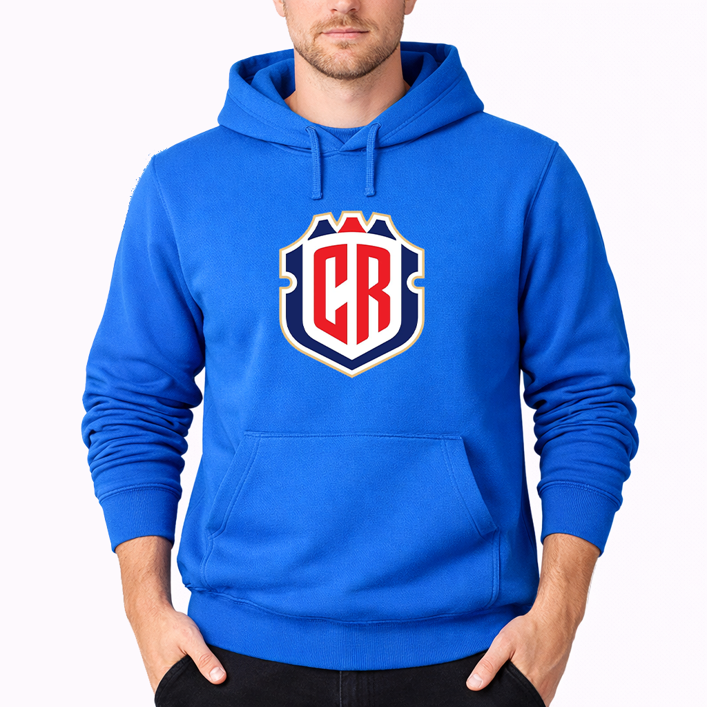 Men's Costa Rica National Soccer Team Pullover Hoodie