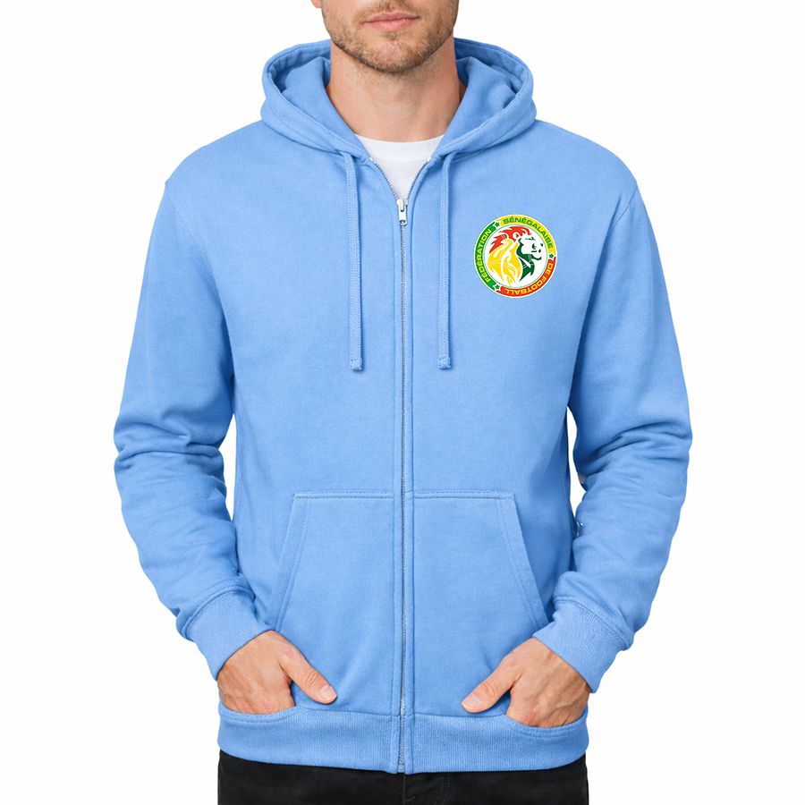 Men's Senegal National Soccer Team Zipper Hoodie
