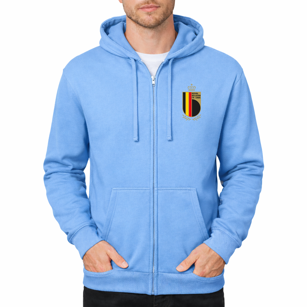 Men's Belgium National Soccer Team Zipper Hoodie