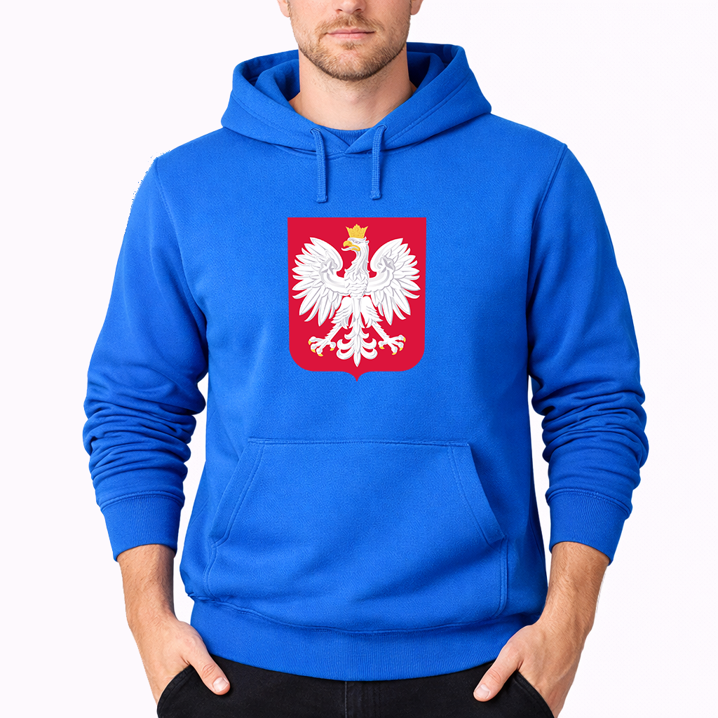 Men's Poland National Soccer Team Pullover Hoodie