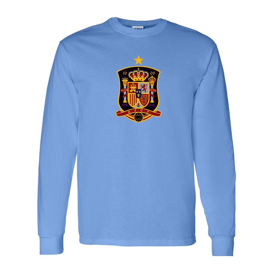 Men's Spain National Soccer Team Long Sleeve T-Shirt