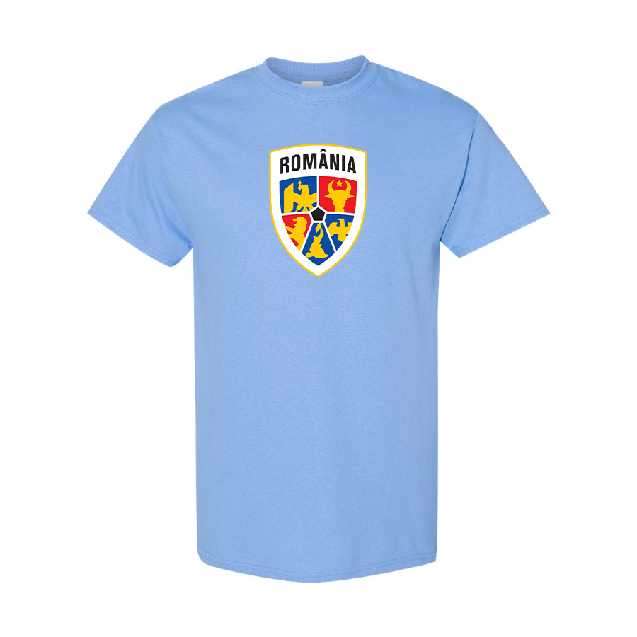 Youth Kids Romania National Soccer Team Cotton T-Shirt