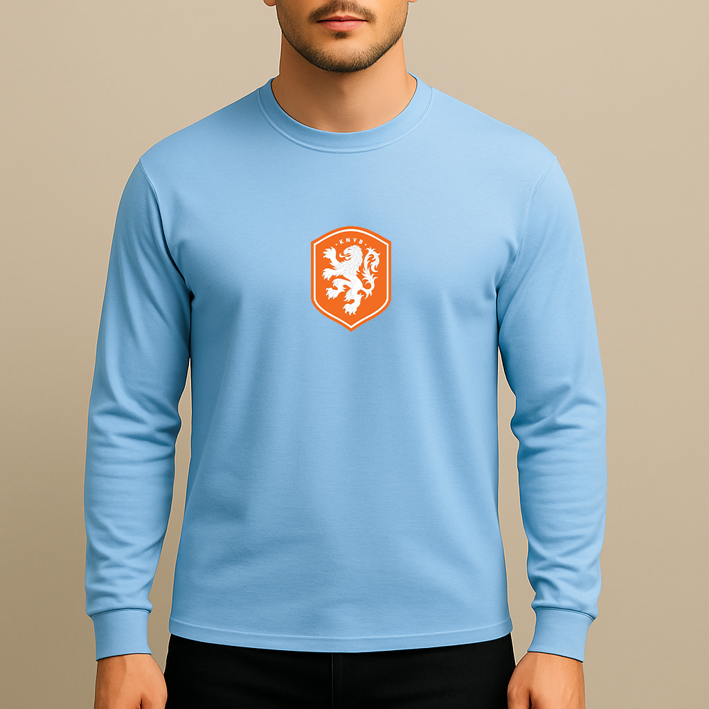 Men's Netherlands National Soccer Team Long Sleeve T-Shirt